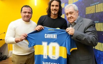 Cavani fue presentado en Boca: «Es una responsabilidad muy grande ponerme esta camiseta»