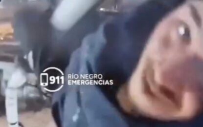Se trepó a una columna lumínica para inutilizar el domo de seguridad, no lo logró y encima quedó escrachado en vivo