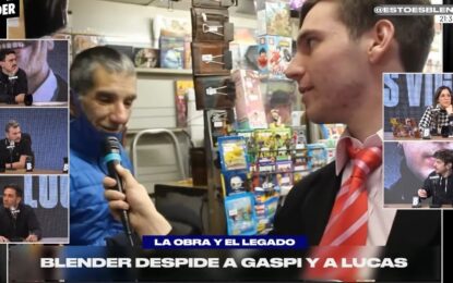 Blender despidió a Gaspi con un sentido homenaje