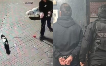 Detuvieron a un hombre que le tiró la caca de sus perros a un local de La Libertad Avanza en Rosario