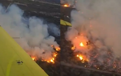 Reavivan incendios forestales en Cafayate por fuertes vientos
