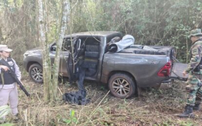 Intentaban ingresar casi una tonelada de marihuana desde Paraguay y la abandonaron tras una persecución