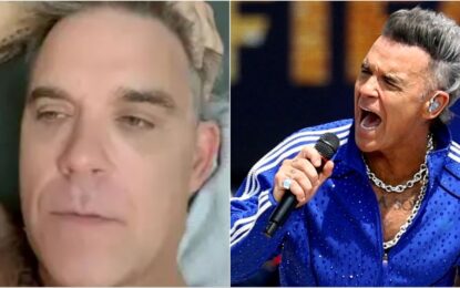 Robbie Williams respondió a las acusaciones de consumo de cocaína tras un video viral del Mundial: «Era un caramelo de menta»