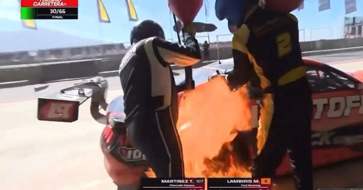 terror-en-el-turismo-carretera:-recargaban-combustible-pero-una-fuga-provoco-un-incendio-que-asusto-a-todos-en-san-juan