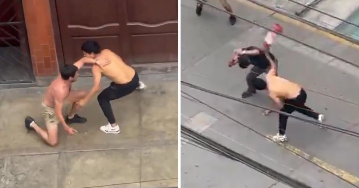 una-pelea-callejera-entre-dos-hombres-derivo-en-una-increible-batalla-campal