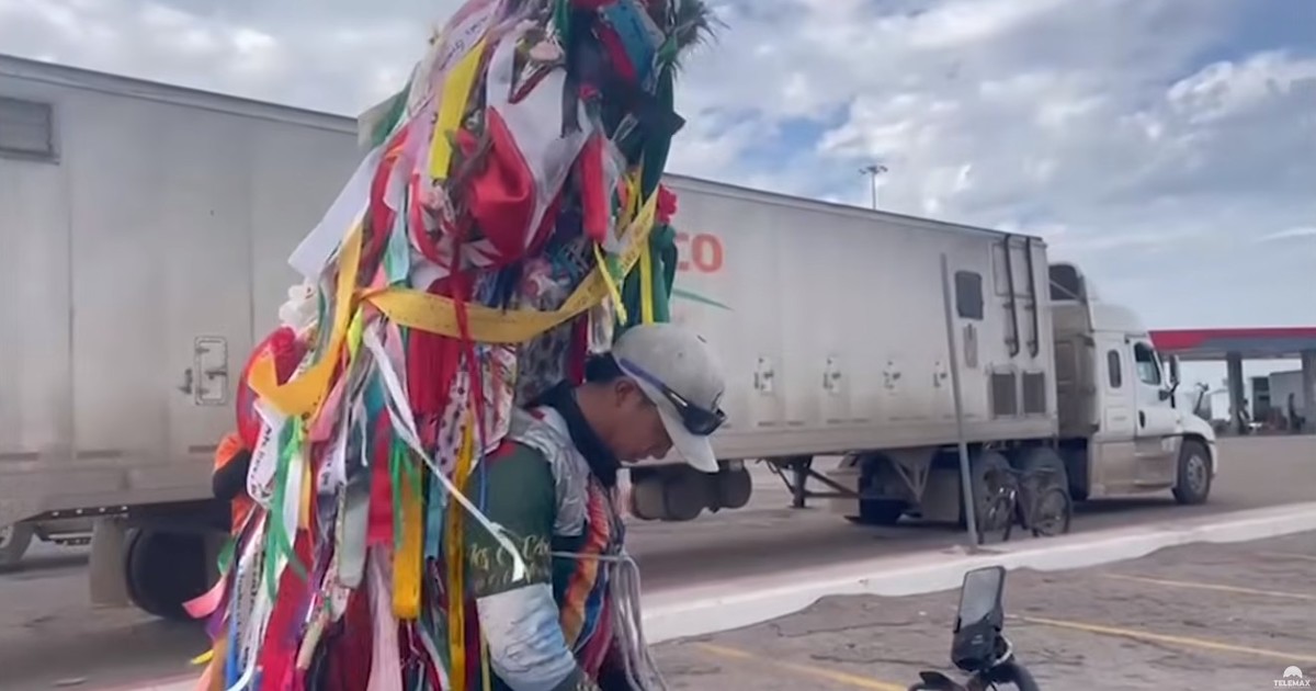 santiago,-joven-que-pedaleo-durante-6-meses-con-una-virgen-de-guadalupe-de-20-kilos:-«prometi-que-iba-a-llevarla-de-punta-a-punta»