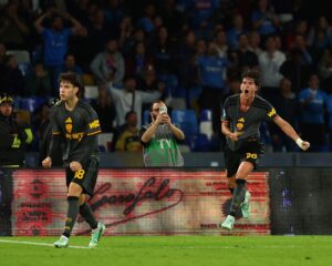 Doblete de Balerdi y gol de Soulé: la Roma de los argentinos le empató 3-3 al Napoli