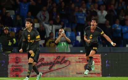 Doblete de Balerdi y gol de Soulé: la Roma de los argentinos le empató 3-3 al Napoli