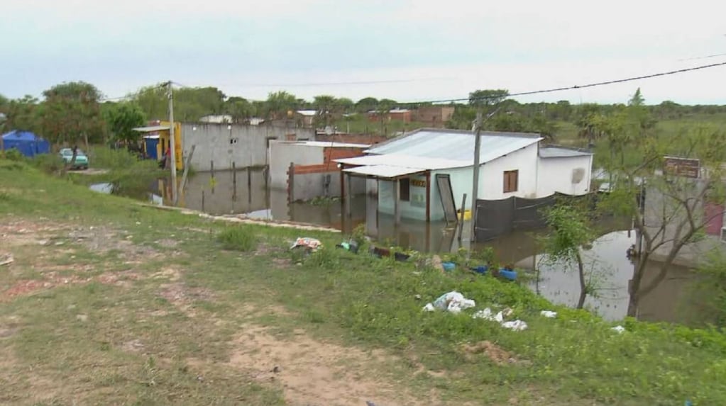 Las casas quedaron anegadas por las tormentas