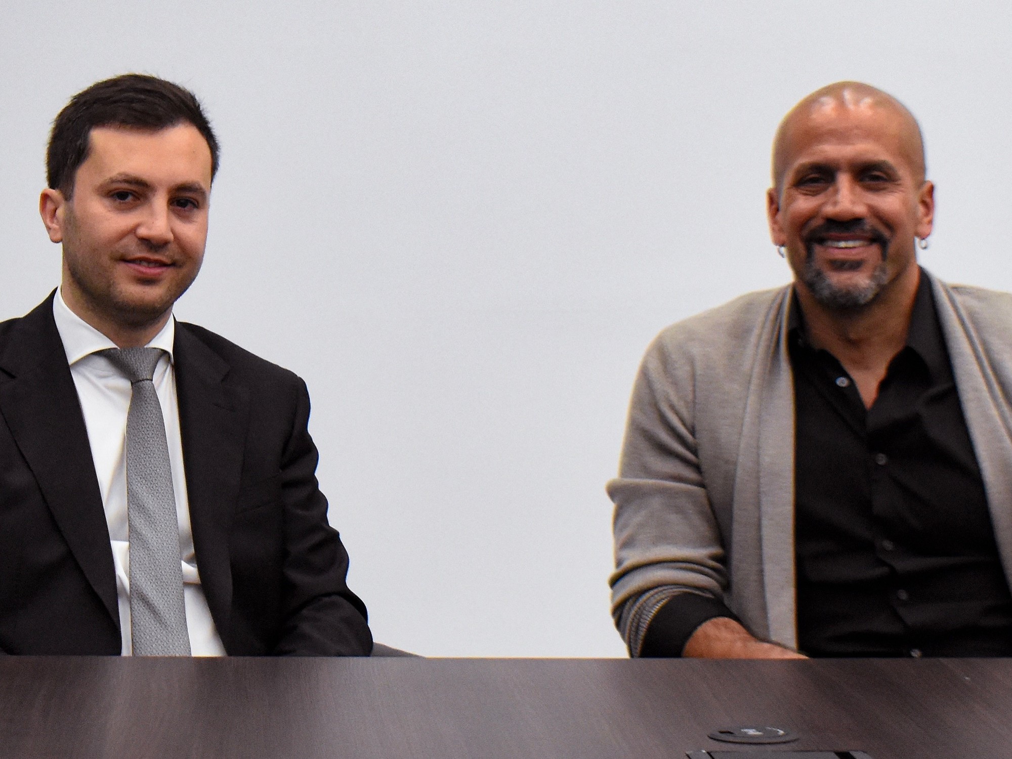Stéfano Di Carlo y Juan Sebastián Verón, los presidentes de River y Estudiantes