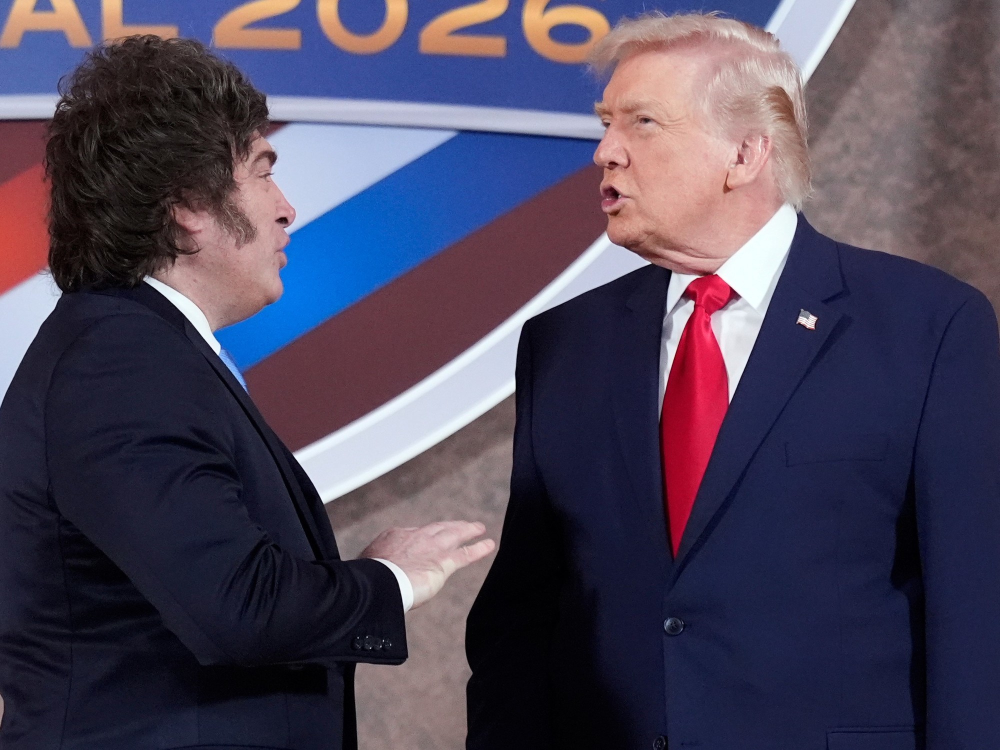 Javier Milei y Donald Trump en uno de sus encuentros.